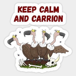 Funny vultures humour cartoon Sticker